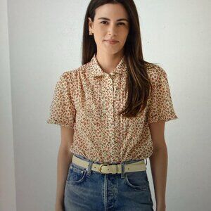 TROVATA Sz L Millie Blouse in Cherry Blossoms